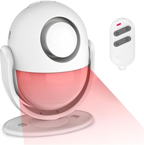 جهاز استشعار الحركة إنذار لاسلكي للكشف عن الحركة 125 ديسيبل بصوت عالٍ مع جهاز تحكم عن بعد بطول 328 قدمًا، إنذار نافذة داخلي وخارجي لتحية الباب / تنبيه الدخول / الفناء / رعاية المسنين in Kuwait