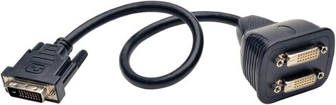 كابل مقسم Tripp Lite DVI Y، شاشات رقمية (DVI-D M إلى 2x F)، 1 قدم. (P564-001) in Saudi Arabia