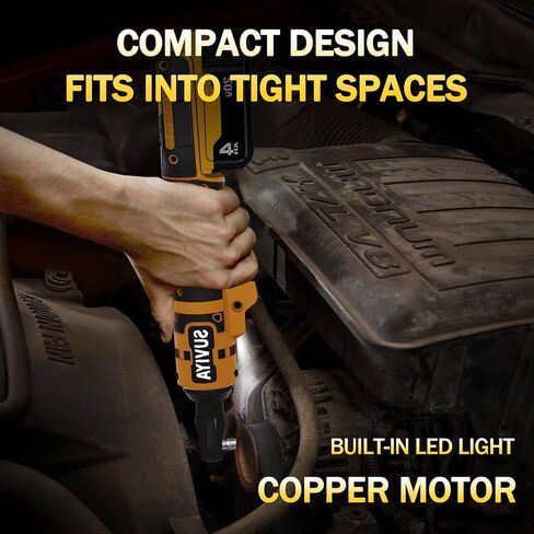مفتاح ربط بسقاطة لاسلكي مقاس 3/8 بوصة متوافق مع بطارية Dewalt 20V MAX، مفتاح ربط بسقاطة طاقة 45 قدم رطل مع محول 1/4 بوصة، محرك سقاطة كهربائي بسرعات متغيرة (الأداة فقط) in Saudi Arabia