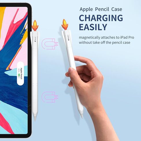 Compatiable with Apple Pencil 2nd Generation Case Cover, Protective Durable Soft Silicone Cover Holder Sleeve Accessories for Apple Pencil 2nd Generation NASA, 2 Pack White… in Saudi Arabia
