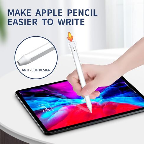 Compatiable with Apple Pencil 2nd Generation Case Cover, Protective Durable Soft Silicone Cover Holder Sleeve Accessories for Apple Pencil 2nd Generation NASA, 2 Pack White… in Saudi Arabia