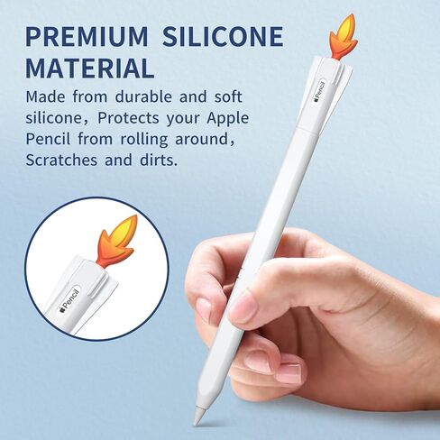 Compatiable with Apple Pencil 2nd Generation Case Cover, Protective Durable Soft Silicone Cover Holder Sleeve Accessories for Apple Pencil 2nd Generation NASA, 2 Pack White… in Saudi Arabia