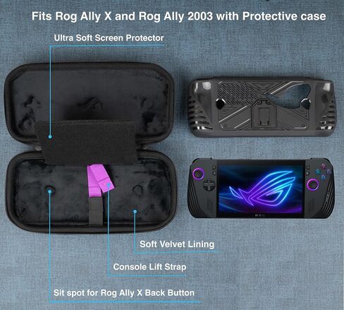 حقيبة حمل رفيعة من ButterFox لجهاز ASUS Rog Ally X - أسود/أرجواني in Saudi Arabia