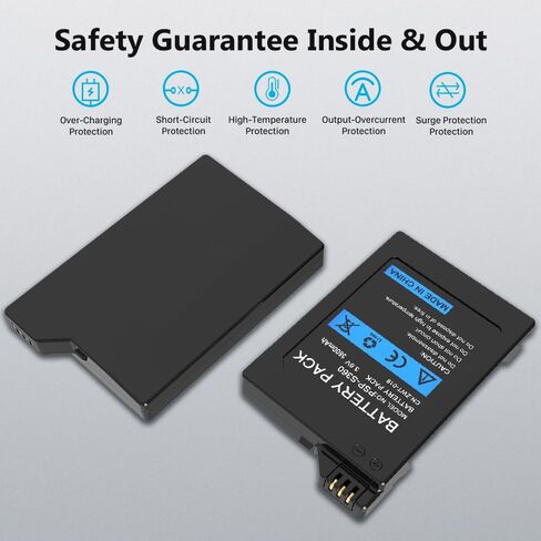 بطارية PSP 1000، 3600 مللي أمبير (ترقية جديدة 2024) بطارية عالية السعة جديدة 0 دورة لوحدة التحكم Sony PSP 1000 PSP-110 in Kuwait