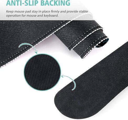 Keyboard Mouse Pad Set,Large Gaming Mouse Pad+Keyboard Wrist Rest+Mouse Wrist Rest+Coaster,Computer Mousepad Wrist Support for Office Desktop Laptop. (35.4" x 15.7") Extended Desk Mat (Floral) in Saudi Arabia