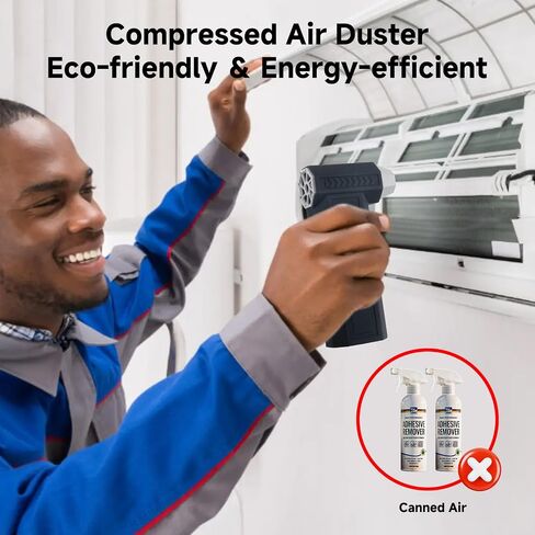 Compressed Air Duster, 150000RPM High-Pressure Mini Air Blower, 3 Gears Adjustable Cordless Portable Handheld Rechargeable Electric Air Duster for Keyboard, PC, Car, Crumbs, Garden, Home Cleaning in Saudi Arabia