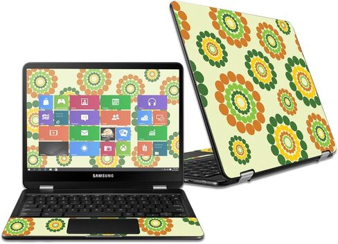 MightySkins Skin Compatible with Samsung Chromebook Pro 12.3" - Water Color Flowers | Protective, Durable, and Unique Vinyl wrap Cover | Easy to Apply, Remove, and Change Styles | Made in The USA in Saudi Arabia