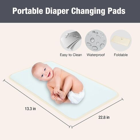 Extra Large Diaper Bag for 2 Kids, Diaper Bag Backpack, Twin Diaper Bag 25-37L Expandable with Changing Pad and Earphone Hole, Bag-Apricot & Blue in Saudi Arabia