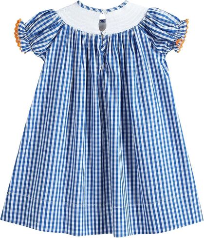 Lil cactus Baby and Girls Smocked Pumpkin Thanksgiving Bishop Dress in Saudi Arabia