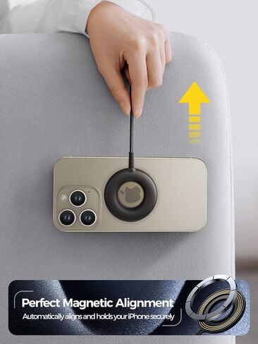 JOYROOM Magnetic Wireless Charger, Hollow Design Wireless Charger Compatible with MagSafe Charger/iPhone 15/14/13/12 Series, Magnetic Charger Pad for AirPods Pro/3/2 with Dual Ports Braided Cable in Saudi Arabia