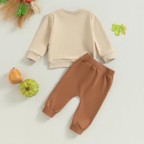 Baby Boy Halloween Outfit Cutest Pumpkin In The Patch Sweatshirt Drawstring Long Pants Toddler Fall Clothes in Saudi Arabia