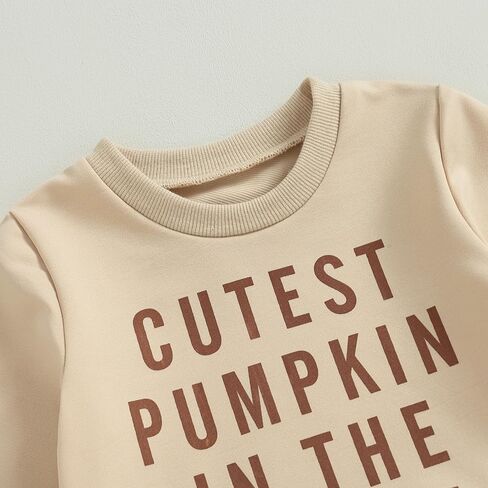 Baby Boy Halloween Outfit Cutest Pumpkin In The Patch Sweatshirt Drawstring Long Pants Toddler Fall Clothes in Saudi Arabia