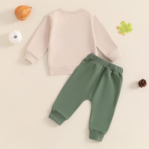 Baby Boy Halloween Outfit Cutest Pumpkin In The Patch Sweatshirt Drawstring Long Pants Toddler Fall Clothes in Saudi Arabia