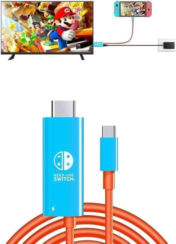 GKEAPZA Switch Dock HDMI Adapter Cable 4k Video Output 100W PD Fast Charge for Switch/OLED Portable Switch Docking Station 2M Cable for Switch/OLED,Steam Deck, Smartphones,PC in Saudi Arabia