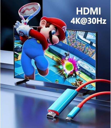 GKEAPZA Switch Dock HDMI Adapter Cable 4k Video Output 100W PD Fast Charge for Switch/OLED Portable Switch Docking Station 2M Cable for Switch/OLED,Steam Deck, Smartphones,PC in Saudi Arabia