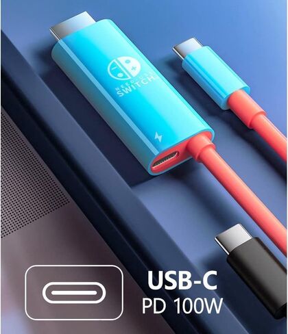 GKEAPZA Switch Dock HDMI Adapter Cable 4k Video Output 100W PD Fast Charge for Switch/OLED Portable Switch Docking Station 2M Cable for Switch/OLED,Steam Deck, Smartphones,PC in Saudi Arabia