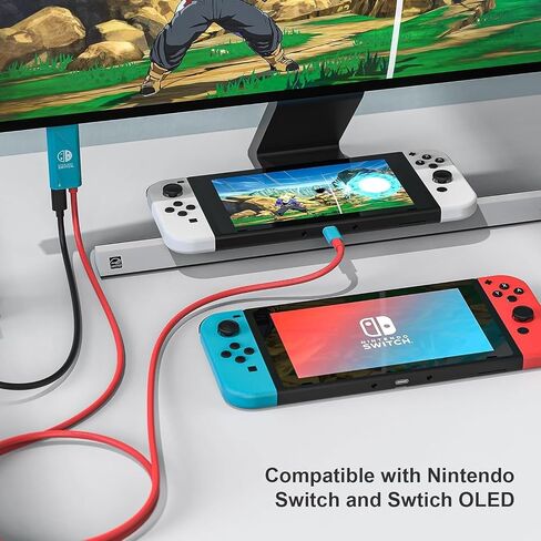 GKEAPZA Switch Dock HDMI Adapter Cable 4k Video Output 100W PD Fast Charge for Switch/OLED Portable Switch Docking Station 2M Cable for Switch/OLED,Steam Deck, Smartphones,PC in Saudi Arabia