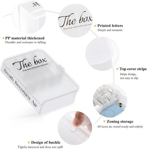 Large Electronics Organizer Cable Storage Box, Charger Cable Cord Organizer Case with A Long Cable Tie for Tech Electronic Accessories, Clear in Saudi Arabia