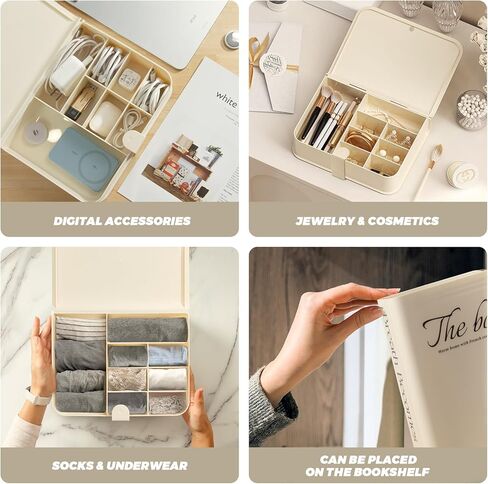 صندوق تخزين كابل منظم إلكترونيات كبير، حافظة منظم سلك كابل الشاحن مع ربطة كابل طويلة للملحقات الإلكترونية التقنية، شفاف in Kuwait