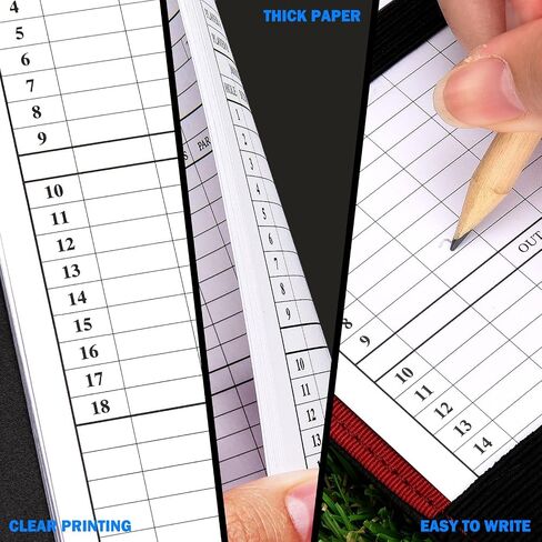 BIG TEETH 10pcs Golf Scorecard Score Sheet Tracking Record Stat Card,Double-Sided Printed Golf Shot and Stat Tracking Scorecards in Saudi Arabia