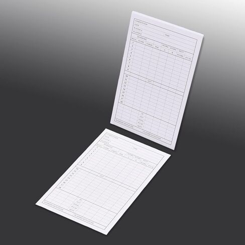 BIG TEETH 10pcs Golf Scorecard Score Sheet Tracking Record Stat Card,Double-Sided Printed Golf Shot and Stat Tracking Scorecards in Saudi Arabia