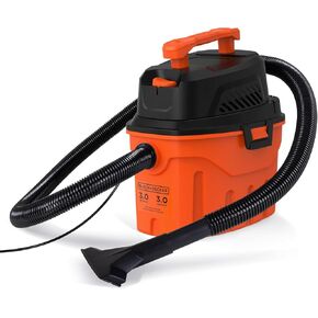 BLACK+DECKER Wet/Dry Shop Vac, 3 Gallon 4.0 Peak HP, Portable Shop Vacuum with Accessories, Vacuum Cleaner for Home, Pet and Car(BDXV18910P-3)