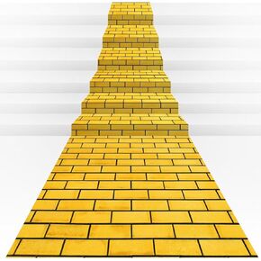 4.5 x 20 Feet Yellow Brick Road Floor Runner for Wizard Party Decorations,Large Disposable Brick Stone Wall Backdrop for Photography for Halloween Princess Cosplay Medieval Castle Party Decorations in Saudi Arabia
