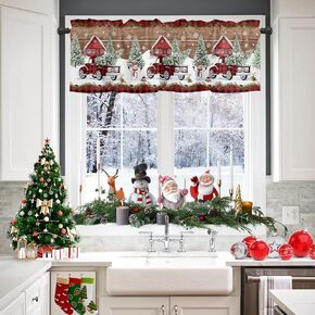 Pumpkins Valances Curtain for Kitchen Cafe, Thanksgiving Autumn Pumpkin Maple Leaves Window Valance Short Curtains 54"x 18" Rod Pocket Windows Treatment Drape for Bathroom Living Room Bedroom Orange