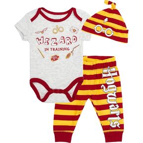 Harry Potter Baby Boys Clothes Set with Baby | Bodysuit, Pants, and Hat - Baby Boy Outfits Gifts for Babies in Saudi Arabia