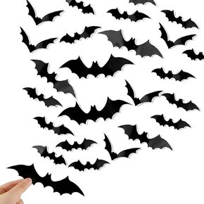 Bat Stickers 88 Pcs Bats Wall Decor 3D Bats Halloween Decoration DIY Bat Wall Sticker Suitable for Halloween Party Decoration