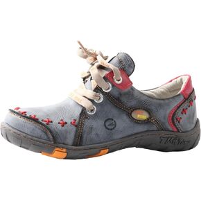 TMA EYES Women's Leather Soft Sole lace-up Fashion Shoes with Hand-Stitched Design in Kuwait