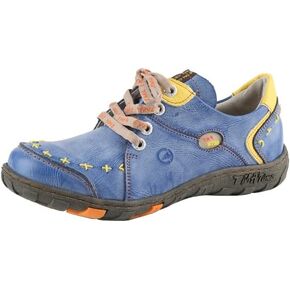 TMA EYES Women's Leather Soft Sole lace-up Fashion Shoes with Hand-Stitched Design