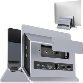 AboveTEK USB C Docking Station, MacBook Docking Station with M.2 SSD Expansion, USB C Dock with 4K HDMI for Mac Pro/Air, Universal Docking Station with 2 10Gbps USB C, 2 USB, PD3.0, Ethernet, SD/TF