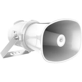 DS-QAZ1307G1T-E HIK 7W PoE IP Horn Speaker, Outdoor Indoor 121dB PoE Network Horn Speaker with One-Way Audio, Built-in 4G EMMC, IP66 Waterproof, Work with Hik-Connect APP
