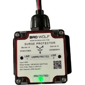100kA Whole House Surge Protector with Overwatch, Split-Phase 240VAC Type 2 SPD