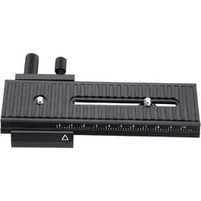 2 Way Macro Focusing Rail Slider with 1/4" Bracket Holder Mounting Screw for Close-up Shooting