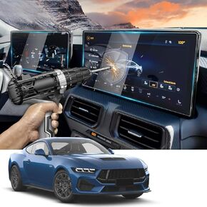 YEE PIN 2024 2025 Mustang Dark Horse Screen Protector for Ford Mustang 2024 Accessories, 2024 Dark Horse Mustang Premium Touch Screen Cover 2024 S650 Mustang Screen Saver 2Pack (Premium Single Screen)
