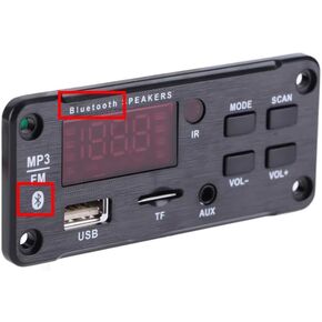 DC 6V‑12V Bluetooth Decoder Board,KIMISS Bluetooth 5.0 MP3 Decoder Module ABS Digital Display Decoding Audio Receiver Module with Remote Control