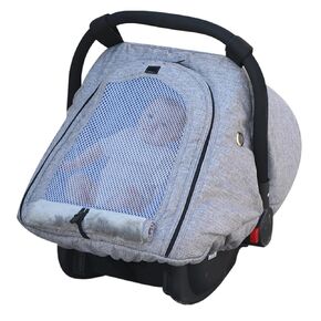 Fairy Baby Car Seat Cover for Babies with Mesh Window(Black），Infant Carseat Covers with Breathable Peep Window，Breathable and Waterproof CarSeat Cover for Infant，Suitable for Use in All Seasons