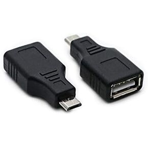 2 Pack USB 2.0 Micro USB Male to Type A Female OTG Adapter Connector Converter Coupler