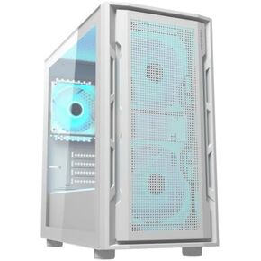 COUGAR UNIFACE Mini RGB Case, Max. 340mm GPU Length, Max. 280mm Liquid Cooling & Max.160mm CPU Cooler, pre -Installed Fan x 1 pcs, Support Upto 6 Fans, Perforated Front Panel (Black)