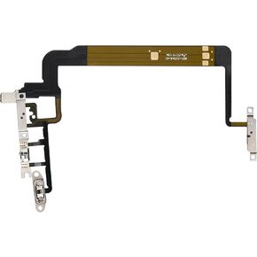 Power Volume Button Replacement for iPhone 13 Pro Max On/Off Control Repair Mute Connector Silent Key Switch Flex Cable Sound Keyboard Ribbon Pre-Installed Metal Bracket Holder 13Promax
