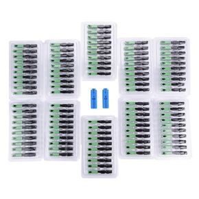 100Pcs Embedded Optic Fiber Connector, Optic Fiber Quick Connector SC/APC Quick Fast Cold Connector Connection Adapter for FTTH SC/APC SM Fast Connector