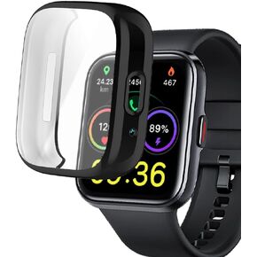 Watch Cases compatible with ID208 PLUS 1.8" ENOMIR Fitpolo Quican Tensky Veryfit Smart Watch, TPU Case with Screen Protector, Protecting Watch Body & Screen