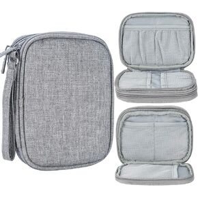 Surblue Electronics Organizer Accessories Cable Organizer Bag, Compact and Portable Waterproof Travel Cable Organizer Bag for USB cables, chargers, mobile power supplies, phones, SD cards, Black