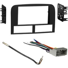 Metra 95-6546B Double DIN Dash Kit with Harness + Antenna Combo for Select Jeep Grand Cherokee 2002-2004
