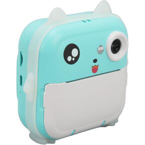 Children Cute Print Camera 24MP Multi Zoom Cartoon Smart Kids Instant Camera Thermal Print Digital Mini Camera (Blue)