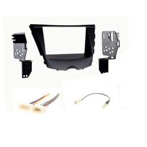 Double Din Car Stereo Kit, Wire Harness and AM/FM Radio Antenna Adapter Combo Made for 2012 2013 2014 2015 2016 2017 Hyundai Veloster -No Factory External Amp Vehicles Only