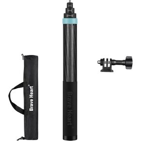 Long Selfie Stick Pole (118"/3M 100% Carbon Fiber), Invisible Light Waterproof Underwater Dive Monopod for GoPro Go pro 13 12 11 10 9 8, Insta360 X4 Insta 360 X3 X4 x2 ONE R RS Ace Pro (Green)