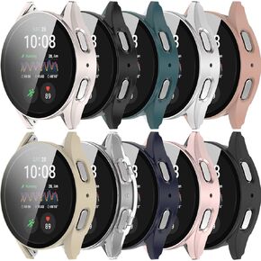 Intended for Samsung Galaxy Watch 7 40mm 44mm Case Built-in Screen Protector Hard PC Rugged Bumper Resistant Protective Face Cover for Galaxy Watch 7 (10PACKS, 40MM)